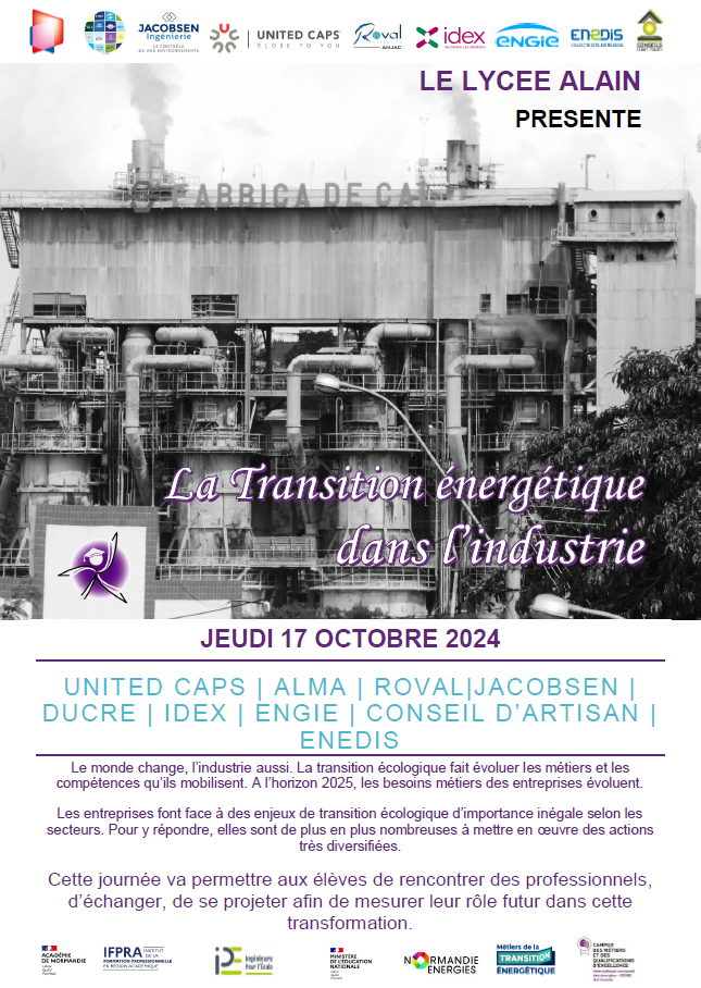 Affiche transition énergétique dans lindustrie